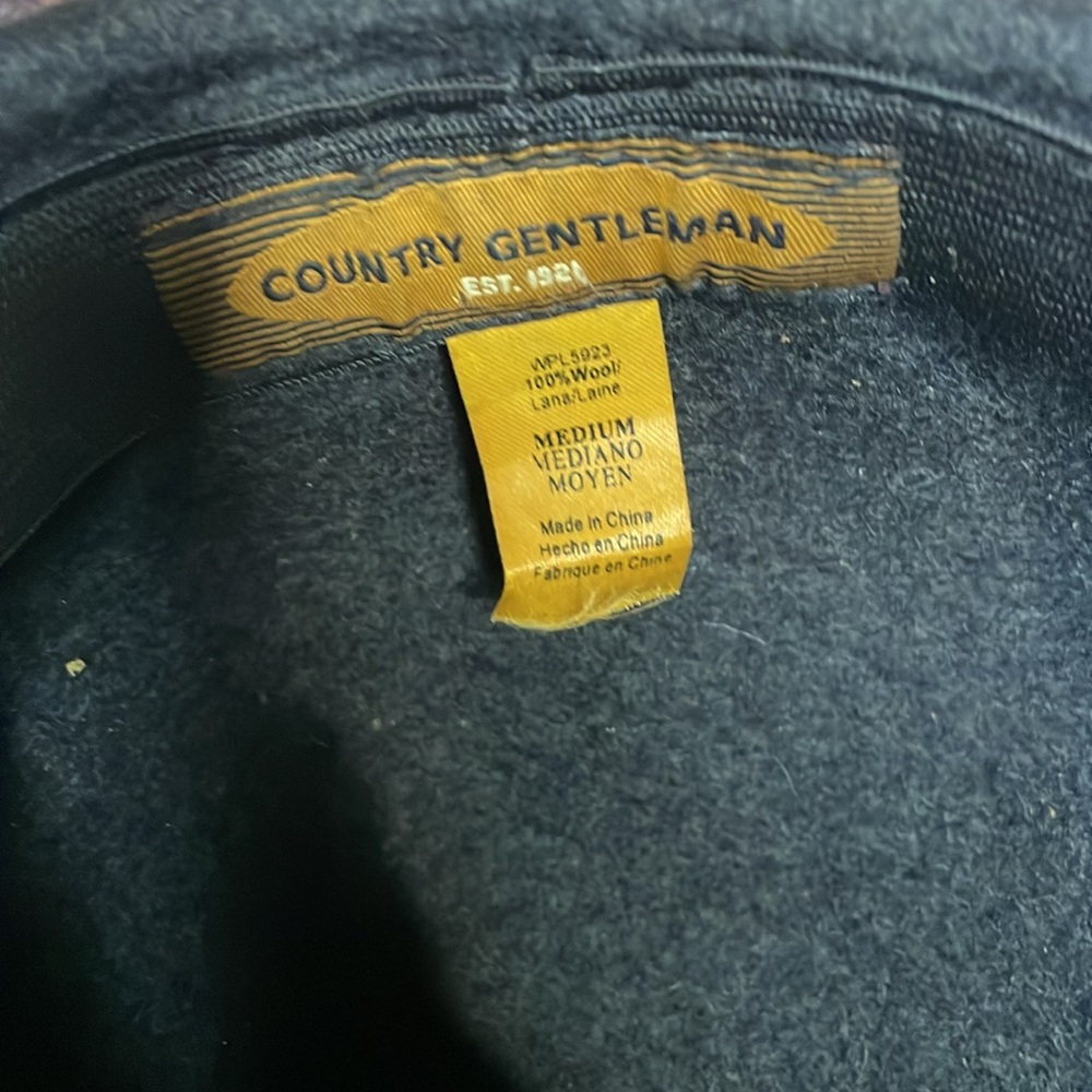 Country Gentleman 100% WOOL cap Medium grey gray like new pageboy newsboy golf - Picture 7 of 7